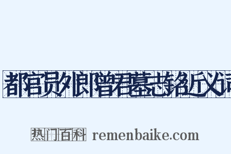 都官员外郎曾君墓志铭近义词是什么意思的图片